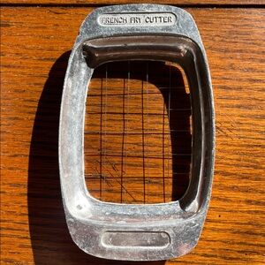 Vintage Cast Aluminum French Fry Cutter Wire Grid
